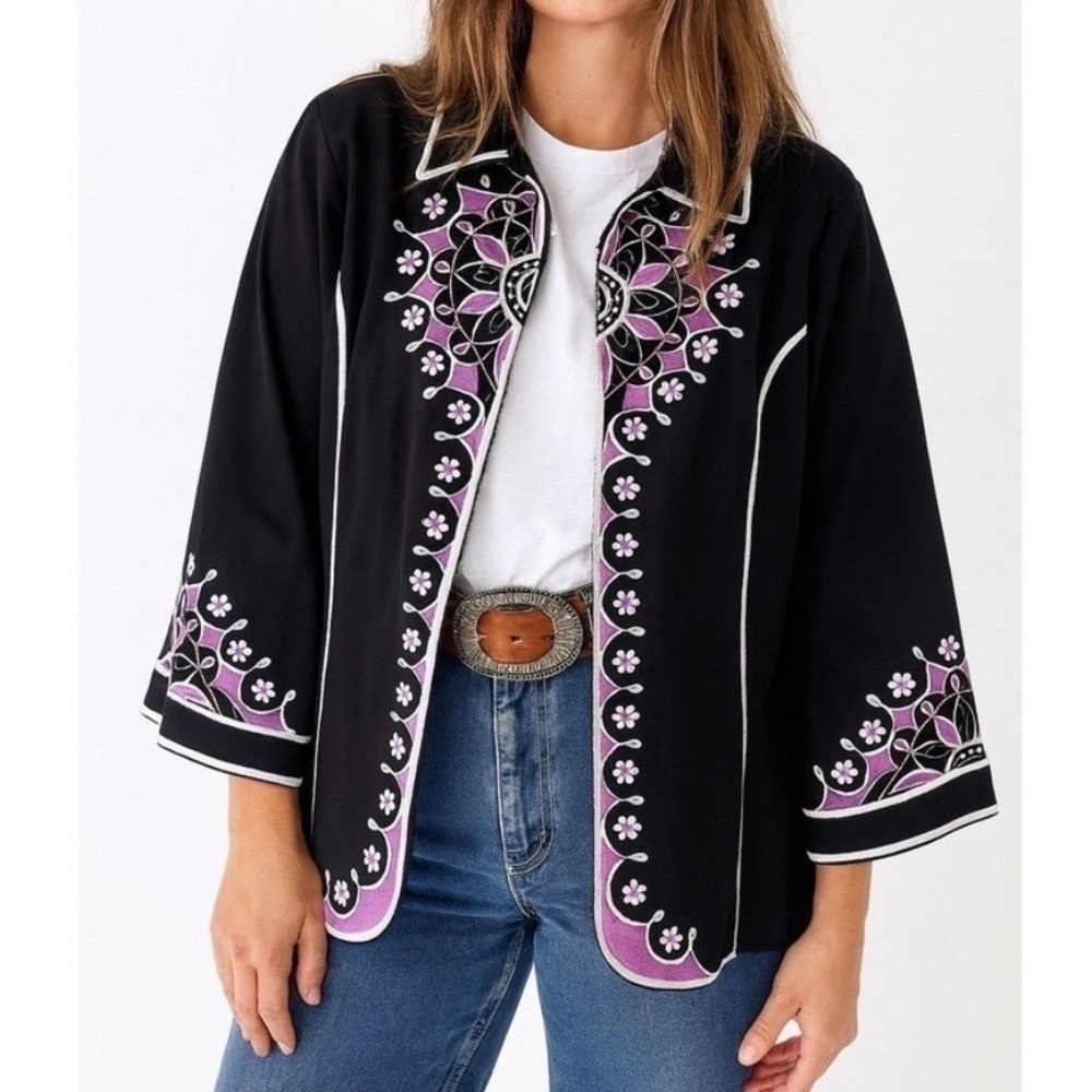 Bob Mackie Jacket XL Black - Picture 4 of 13